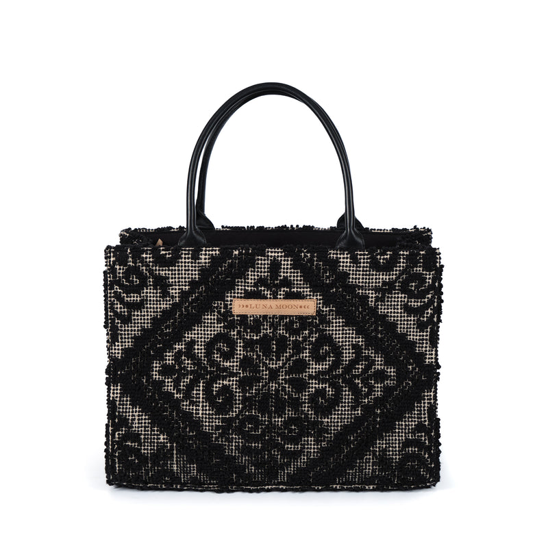 Luna Moon Mid Tote - Tilos Tote bag Black