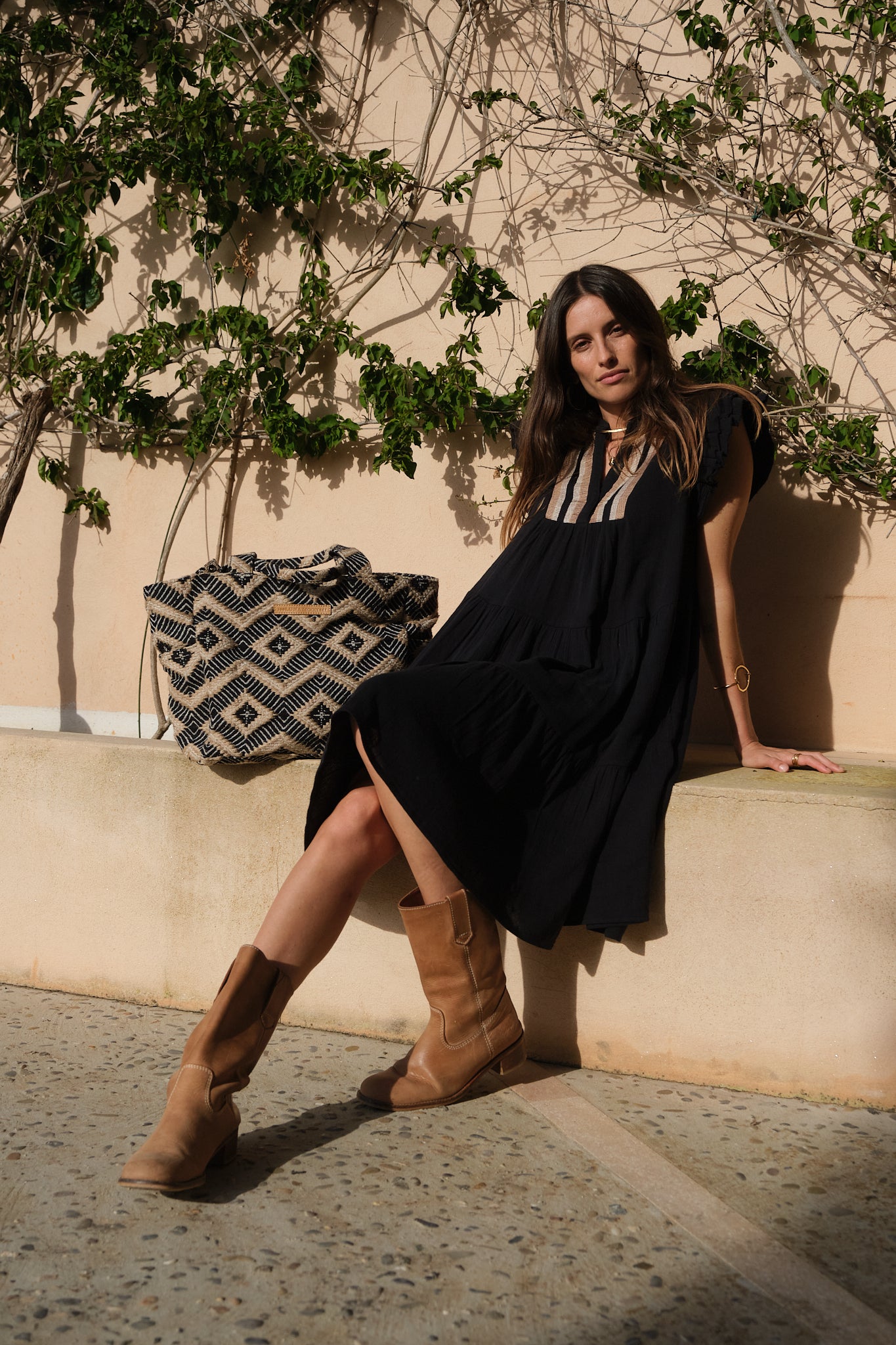 Luna Moon Middy shopper - La Rambla Bag Black