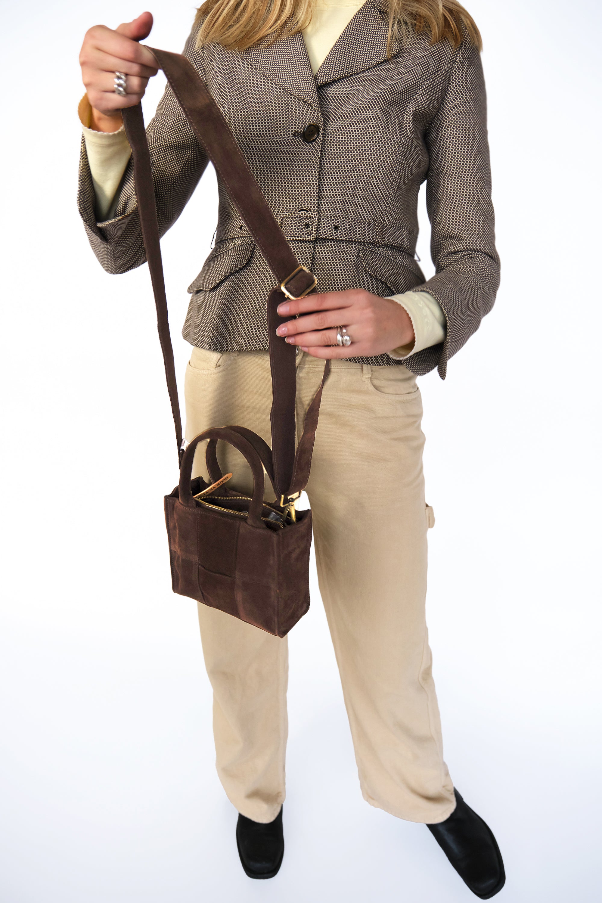 Luna Moon Mini Tote - Cervino Vista Tote bag Chocolate Brown