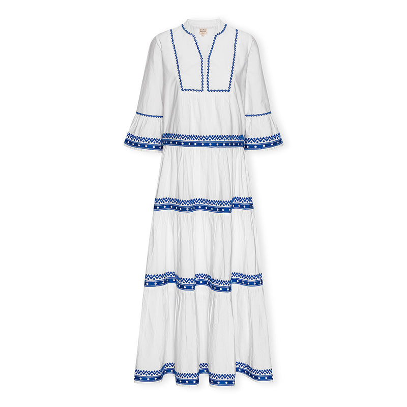 Luna Moon Santorini - Maxi Dress Dress Greek blue