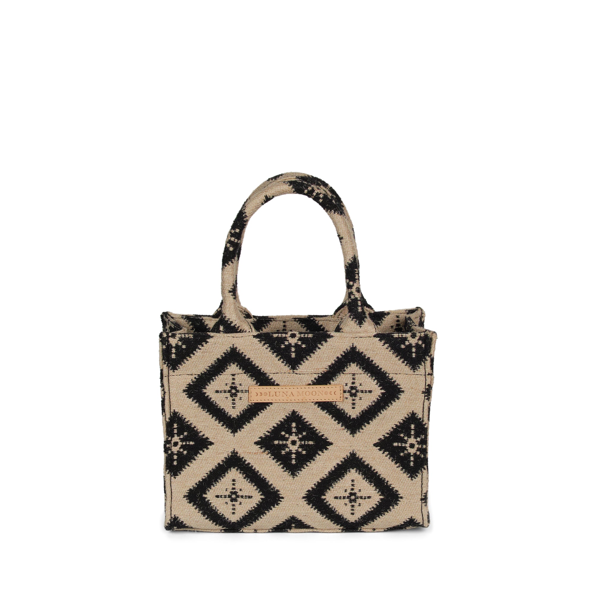 Luna Moon Small Tote - Rue Rivoli Bag Jute - black