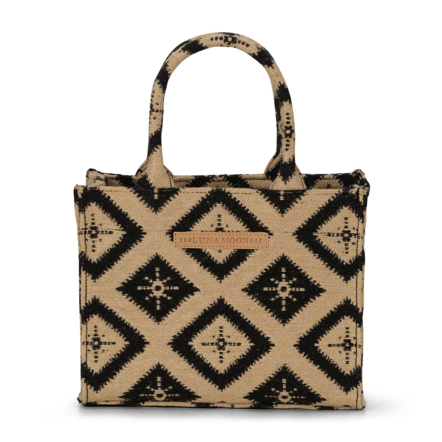 Luna Moon Small Tote - Rue Rivoli Bag Jute - black